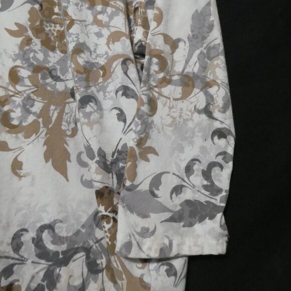 ALFRED DUNNER | large | Floral Long Sleeve Shirt | Beautiful and Unique Neckline - Picture 7 of 16